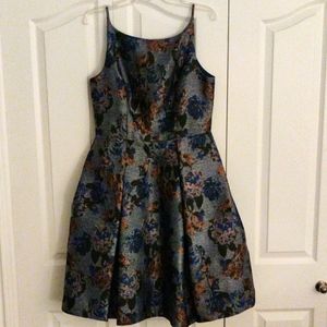 Navy Floral Tea Dress